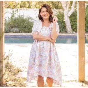 Jillian Harris x Joe Fresh Blushing Flower Tiered Dress